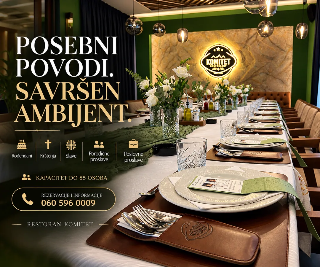 Restoran Komitet — Posebni povodi, savršen ambijent